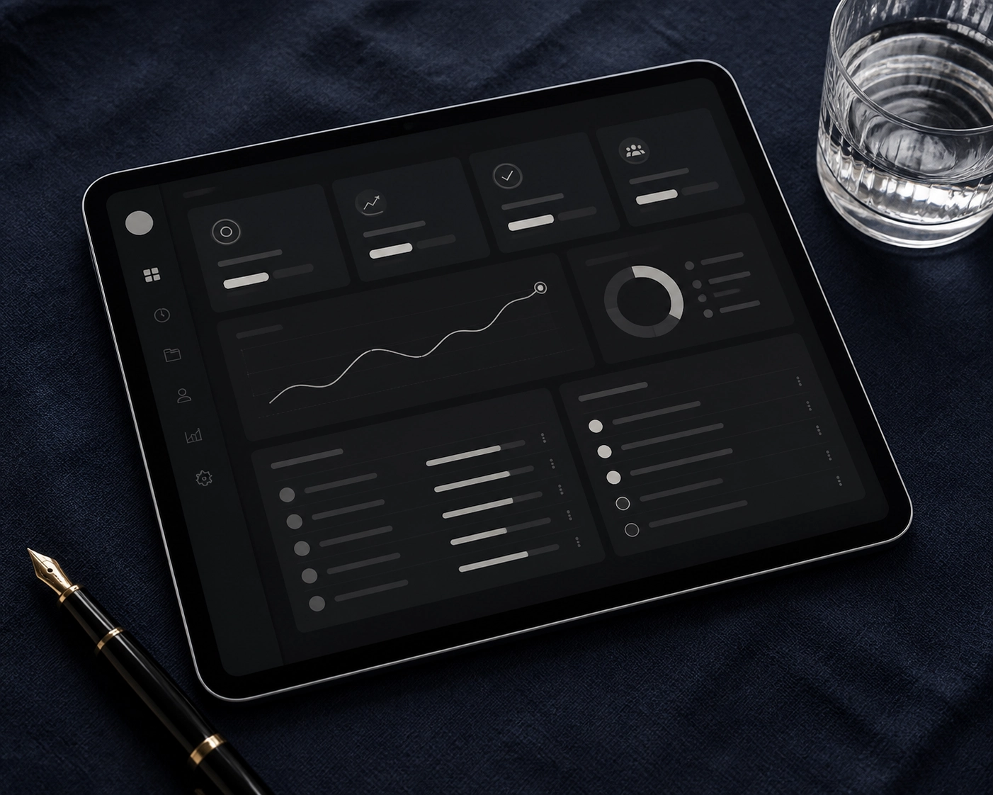 A sleek executive dashboard displaying progress bars for reclaiming time through ai automation workflows.